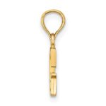 14K Polished Block Letter G Initial Pendant - Image 2