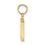 14K Polished Block Letter H Initial Pendant - Image 2