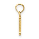 14K Polished Block Letter M Initial Pendant - Image 2