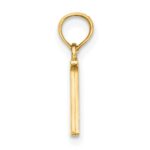 14K Polished Block Letter N Initial Pendant - Image 2