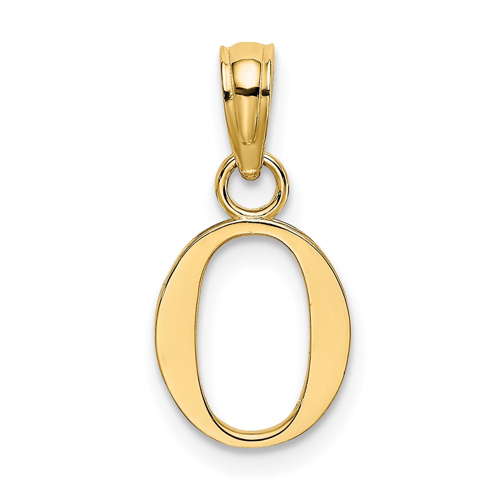 K6423O.jpg 14K Polished Block Letter O Initial Pendant - Image 1