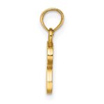 14K Polished Block Letter R Initial Pendant - Image 2