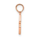 14K Rose Gold Polished Block Letter C  Initial Pendant - Image 2