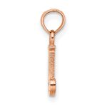 14K Rose Gold Polished Block Letter J Initial Pendant - Image 2