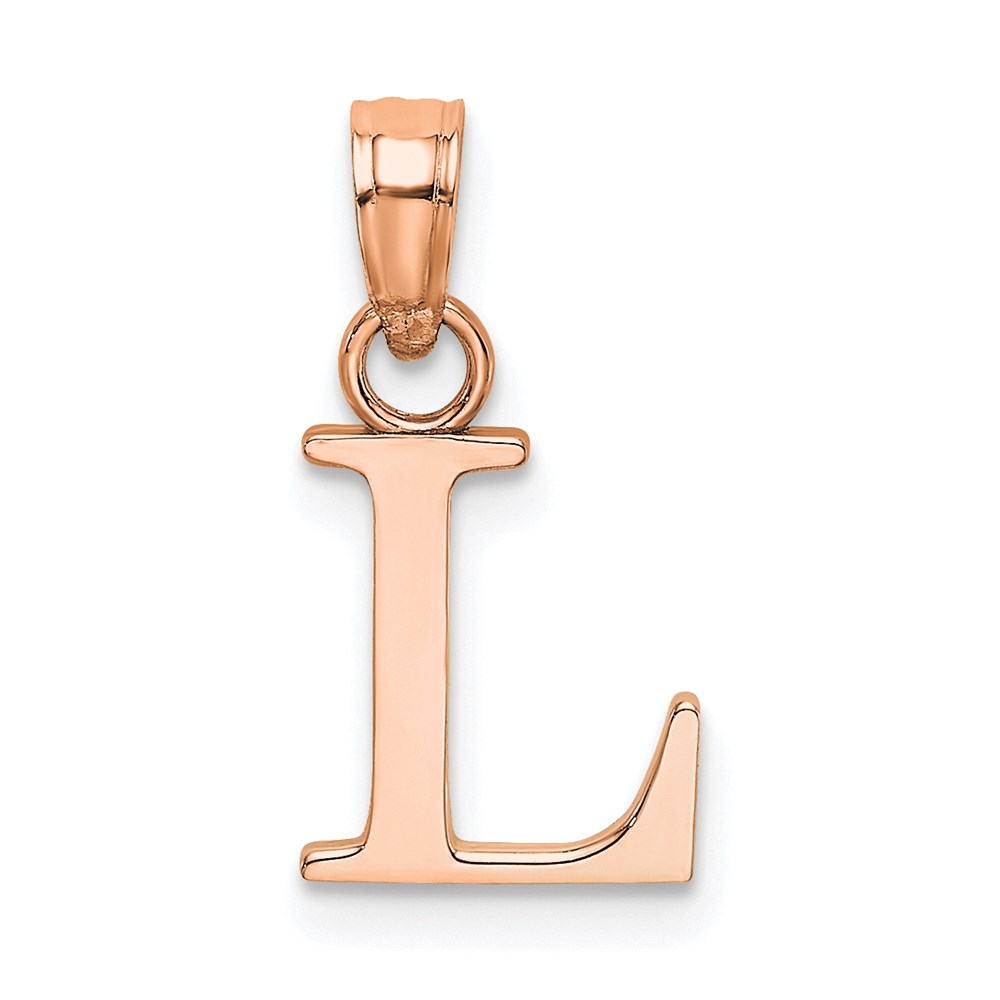 K6423RL.jpg 14K Rose Gold Polished Block Letter L Initial Pendant - Image 1