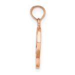 14K Rose Gold Polished Block Letter Q Initial Pendant - Image 2