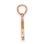 14K Rose Gold Polished Block Letter X Initial Pendant - Image 2