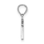 14K White Gold Polished Block Letter Z Initial Pendant - Image 2