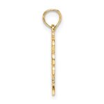 14KY Heart Script Letter J Initial Charm - Image 2