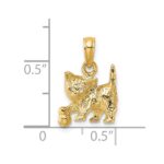 14K Cat with Ball Charm - Image 3