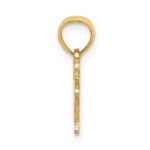 14K Flat and Textured Cow Charm - Image 2