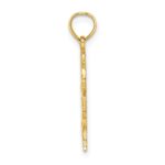 14K Textured Heart and Horse Charm - Image 2