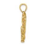 14K Textured Sitting Squirrel with Nut Charm - Image 2