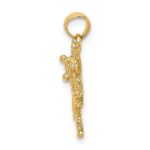 14K 2-D Textured Frog Charm - Image 2