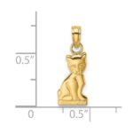 14K Mini Sitting Kitten Charm - Image 3