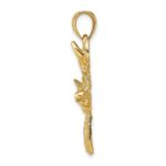 14K 2-D Deer Head 8-Point Buck Profile Charm - Image 2