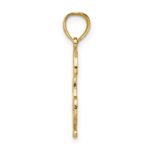 14K Cut-Out Textured Cat Charm - Image 2