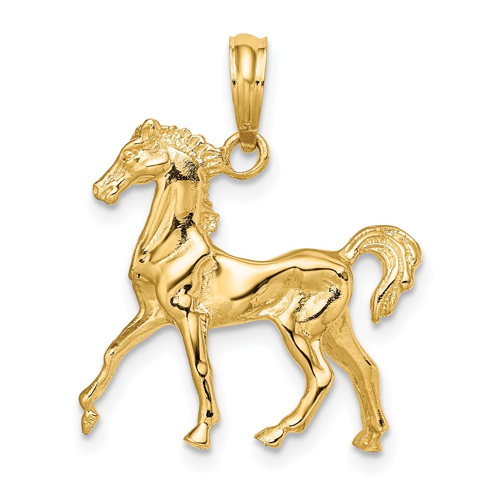 K6512.jpg 14K 3-D Horse Charm - Image 1