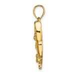 14K Textured Owl Charm - Image 2
