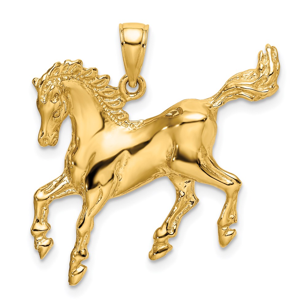 K6544.jpg 14K Cantering Horse Charm - Image 1