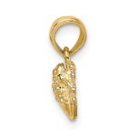 14K 2-D Textured Miniature Frog Charm - Image 2