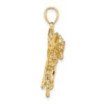 14K Carousel Horse with Tail Up Charm - Image 2