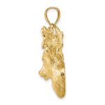 14K 2-D Textured Deer Head Charm - Image 2