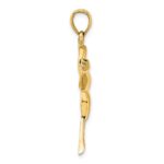 14K Textured Flying Duck Charm - Image 2