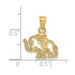 14K Flat Cut-Out Elephant Charm - Image 3