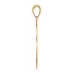 14K Floral Oval with Engravable Center Charm - Image 2