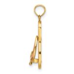 14K 3-D Enamel Anchor On Blue Polka-Dot Flip-Flop Charm - Image 2
