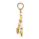 14K 3-D Enamel Shell On Blue Polka-Dot Flip-Flop Charm - Image 2
