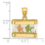 14K 3-D Moveable Enamel Fish in Aquarium Charm - Image 5