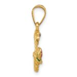14K Enameled Easter Basket with Bow and Eggs Charm - Image 2