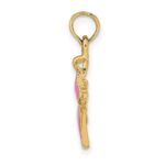 14K Pink Enameled Bikini Bathing Suit Charm - Image 2