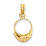 14K Aqua Enameled BEACH BUM Sun Visor Charm - Image 3