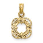14K Red and White Enameled Life Preserver Ring Charm - Image 4