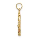 14K Multi-color Enamel MY GARDEN Post with Flowers Charm - Image 2