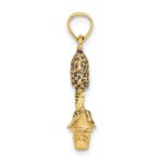 14K 3-D Enameled Lavender Hydrangea Flower In Pot Charm - Image 2