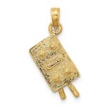 14K Green Enameled 3-D Pool Table Charm - Image 4