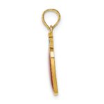 14K Enameled Red Delicious Apple with Stem and Leaf Charm - Image 2