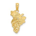 14K Yellow and Green Enameled Grapes with Stem and Leaf Charm - Image 4