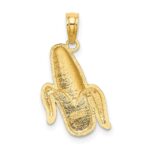 14K Yellow and Green Enameled Corn with Peeled Husk Charm - Image 4