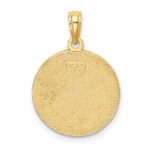 14K Enameled HAPPY HOLIDAYS with Holly Round Disc Charm - Image 4