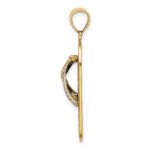 14K Blue Enameled Dolphin Flip-Flop Charm - Image 2