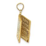 14K 3-D Multi-color Enamel Butterfly Ecclesiastes 3:1 Book with Moveable Pages Pendant - Image 5