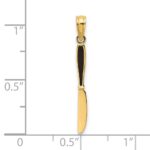 14K 3-D Black Enameled Table Knife Charm - Image 3