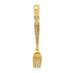 14K 3-D Black Enameled Table Fork Charm - Image 4