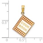 14K Red and White Enameled 3-D Cook Book Charm - Image 3