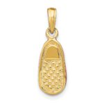 14K Pink Enameled 3-D Baby Shoe Charm - Image 4